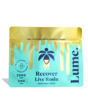 Lume Gummies Live Rosin Recover - Sour Fruit Blast CBD:THC Gummies 40x5mg